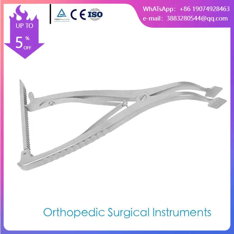 Orthopedic Surgical Instruments,Thin Square Blade Calcaneal Spreader,Factory Direct Supply