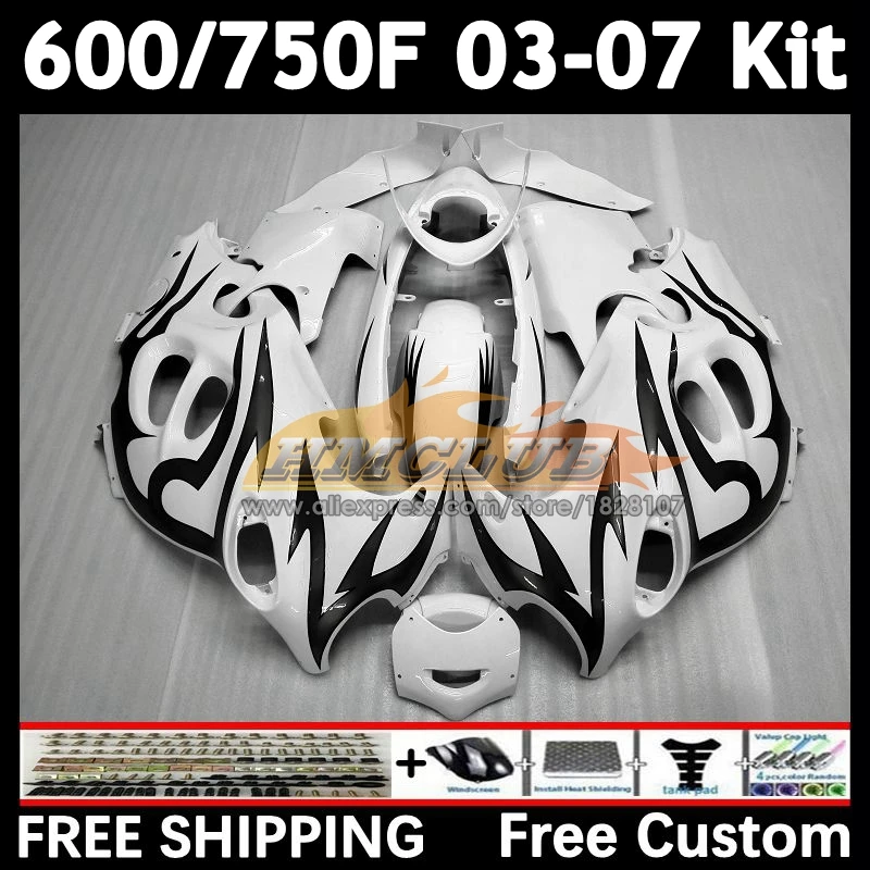 

Body For SUZUKI KATANA white blk GSXF 750 600 GSXF750 2003 2004 2005 2006 2007 25No.121 GSX600F GSXF600 03 04 05 06 07 Fairing