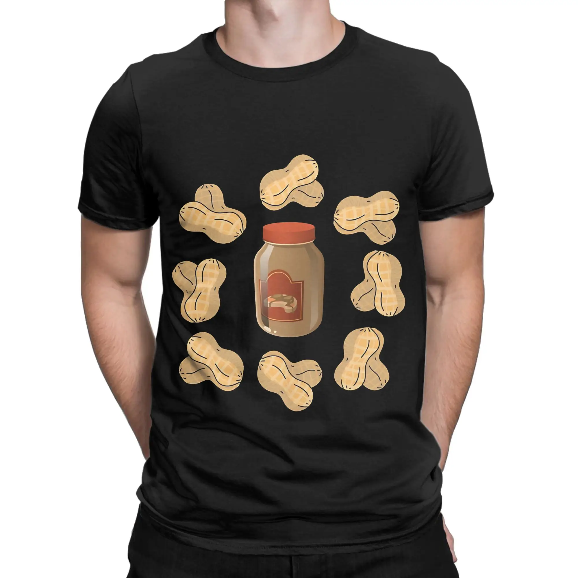 Peanut Butter Lover Funny Graphic 100% Cotton T-Shirt Skippy Tops Tees For Men
