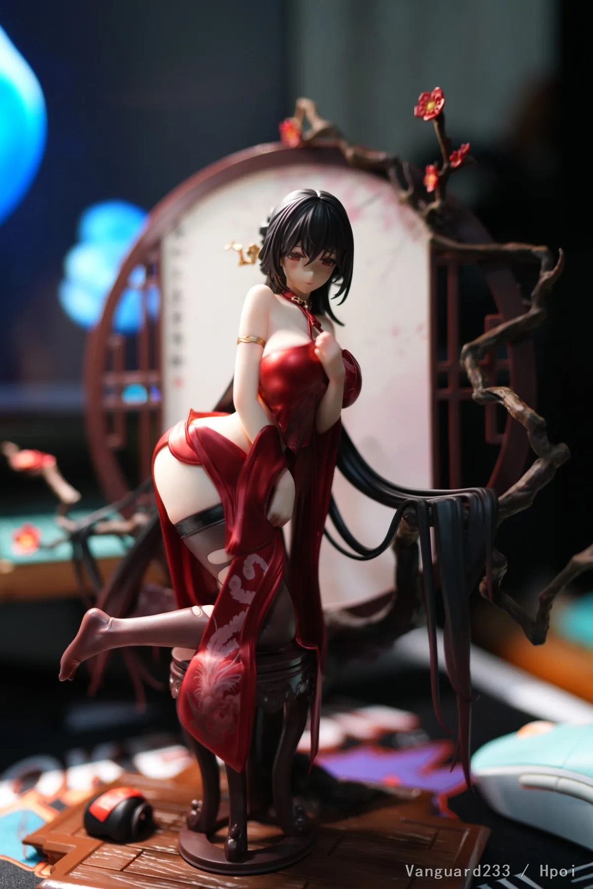Nowość w magazynie Oryginalna figurka BearPanda 1/6 z serii Chinese Aesthetic, Luo Hong, model anime z PVC, zabawka, ozdoba