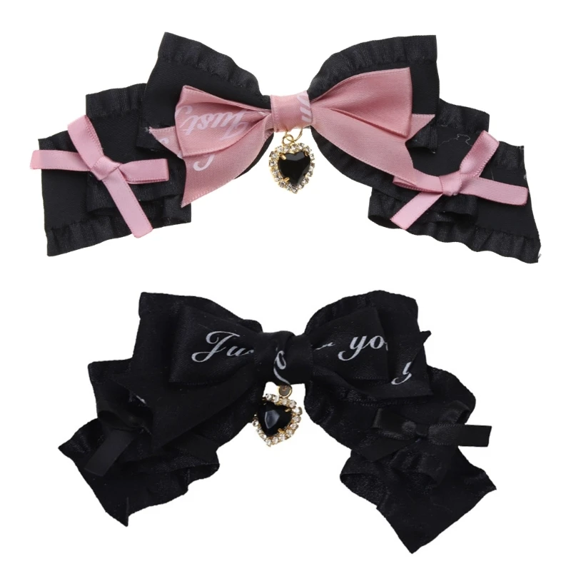 

Large Bowknot Side Clip Teenagers Girl Y2K Hair Styling Clip Cool Girl Headdress 449B