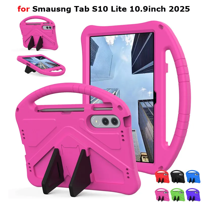 

Чехол для Lenovo Xiaoxin Pad Pro GT 11,1 дюйма 2025 TB710FU, детский противоударный складной чехол-подставка из ЭВА, держатель для рук, чехол для планшета