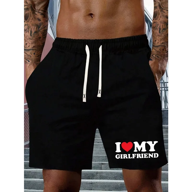 

Men, I Love My Girlfriend "Y2K Sports Shorts Street Style Summer New Unisex Sports Casual Shorts