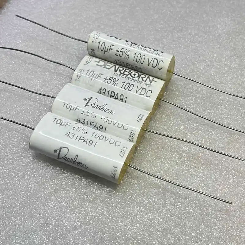 5PCS/LOT Dearborn 431P 100v10uf 106j 10mfd Axial Non-polar Thin Film Capacitor