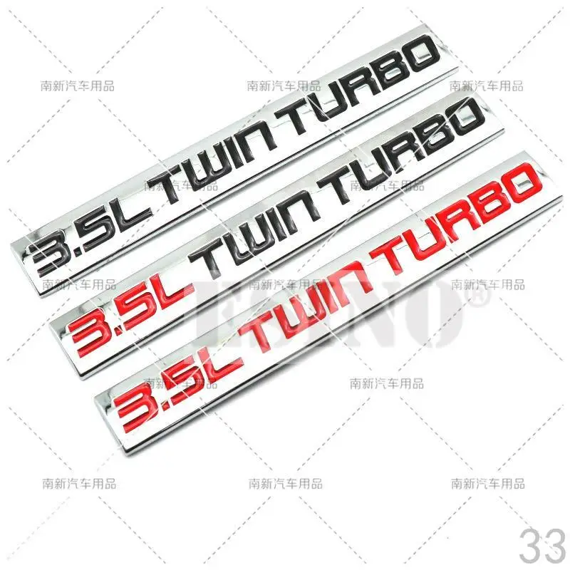 Car Styling 3.5L Twin Turbo 3D Metal Alloy Adhesive Emblem Stickers Car Body Badge For Ford F150 Raptor Lincoln Navigator B