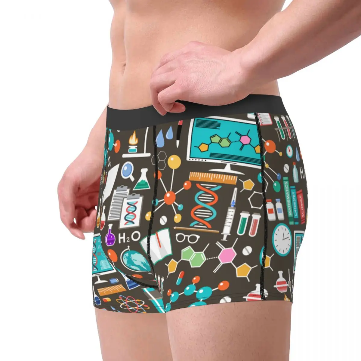 Men Science Chemistry Boxer Briefs Shorts Panties Soft Underwear Male Funny Underpants