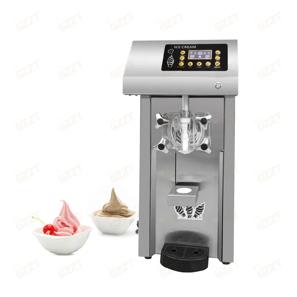 Pre-cooling Fresh-keeping Preservation Commercial Automatic Ice Cream Machine  Single Flavor Soft Serve Ice Cream Machine