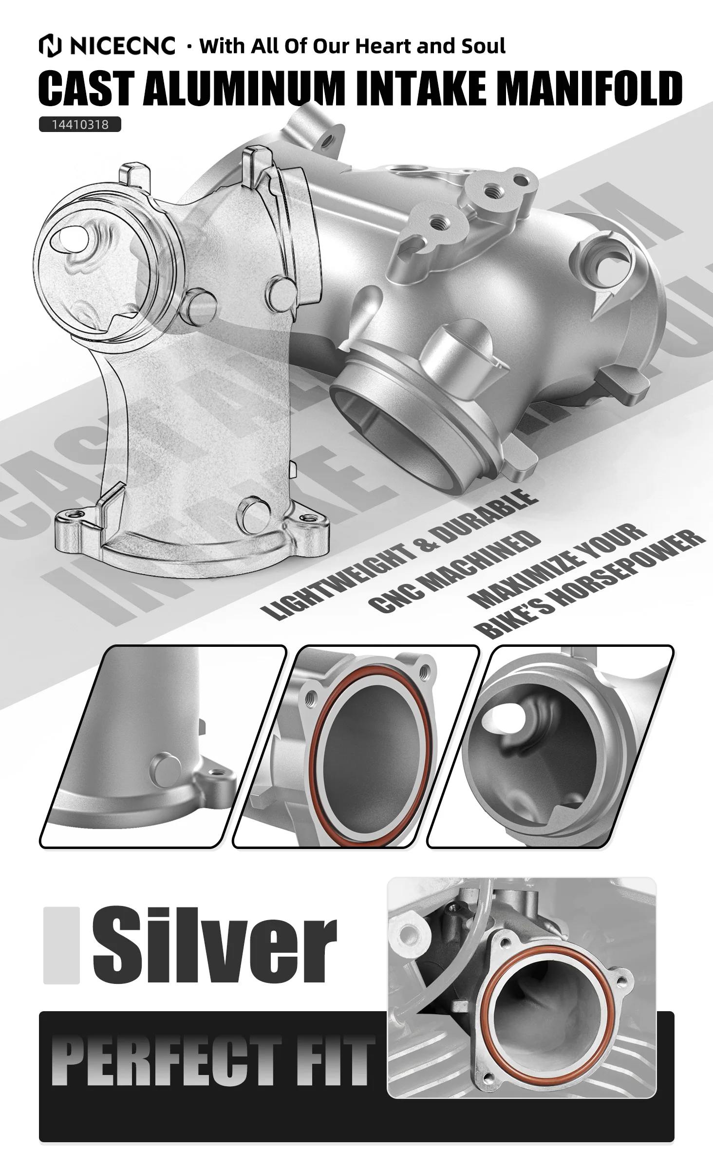 (EU-Lager) Für Harley M8 Motor Street Glide Road Glide Road King 57mm Ansaugkrümmer Fat Bob Fat Boy 114 Breakout Softail CVO – Detail 1