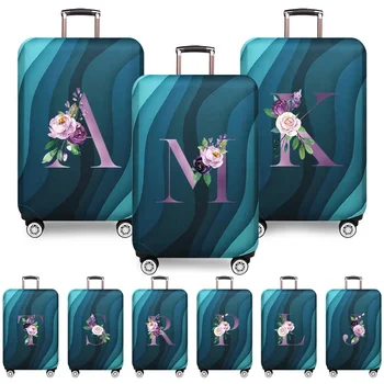 Pokrowiec ochronny na bagaż Osłona przeciwpyłowa Anti-Scratch Przenośna walizka Uchwyty na bagażnik Akcesoria podróżne Fioletowy nadruk w litery