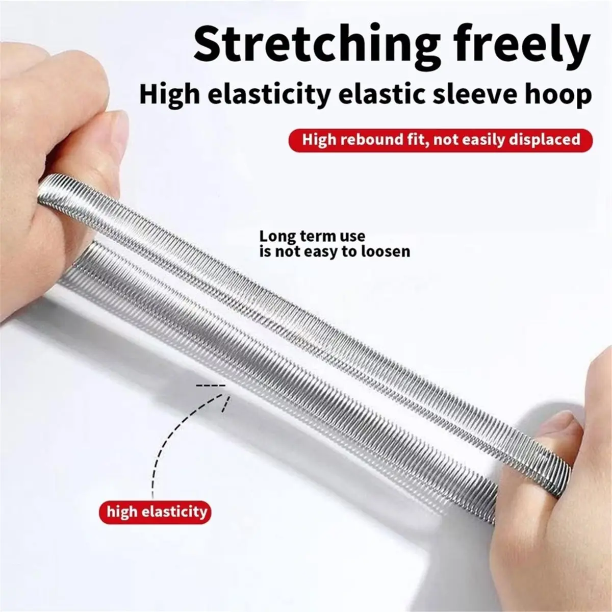 6 Pieces Sleeve Holder Bracelets Anti-Slip Metal Clip Elastic Adjustable Stretchy Bracelets Suit Dress Shirt Accessories