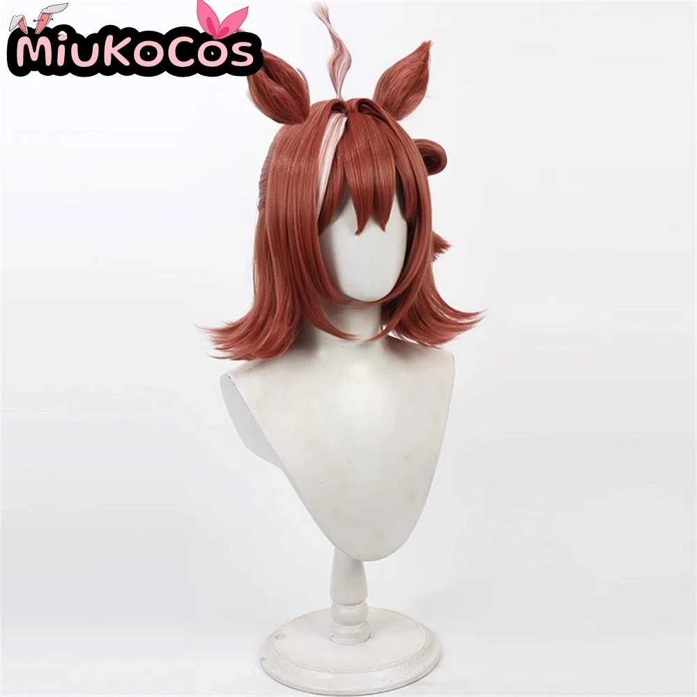 EM ESTOQUE enginト Rhein Kraft Peruca Cosplay Com Orelhas e Cauda MiukoCosplay Jogo Umamusume: Pretty Derby Cosplay