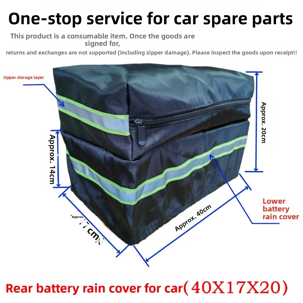 

Waterproof Bicycle Tail Bag 40x17x20cm With Rain Cover For Mountain Bike Road Bike Electric Bike Battery And Tools Storage