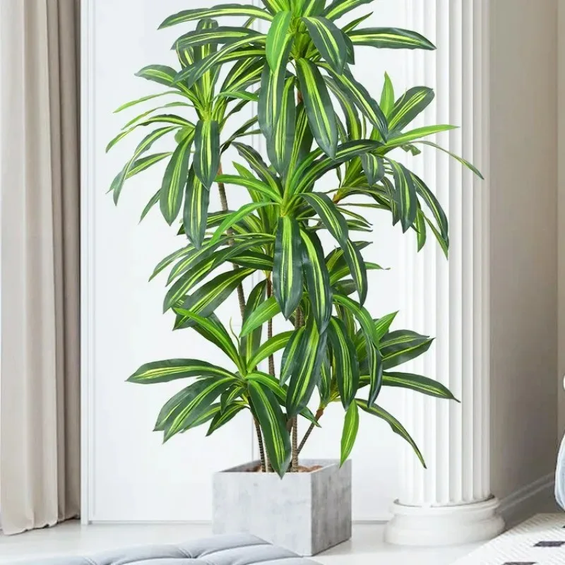 Simulation plant red iron tree false green plant potted plant Brazilian wood bonsai indoor living room