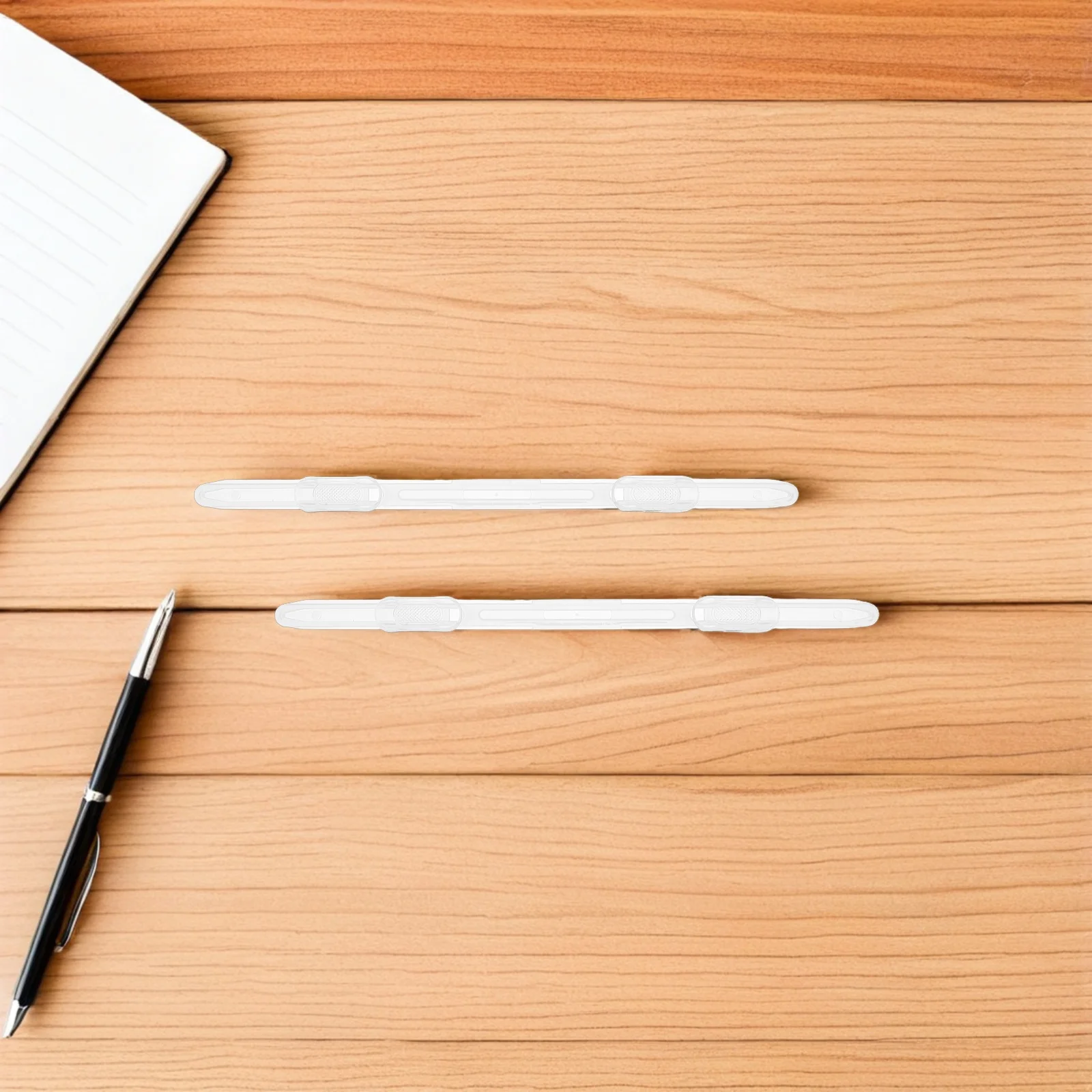 

100Pcs Document Binder Clip Plastic Book Binding Strip Two-Hole Loose-Leaf Paper Securing Clamp Office School File Organizing