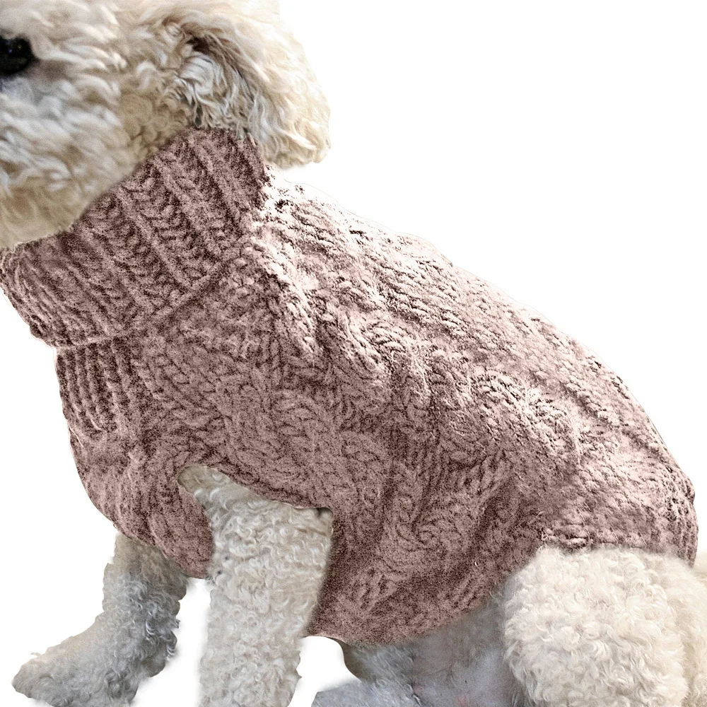 Cosy-Turtleneck Knitted Sweater for Pets, Puppy Clothes, Costume for Small Dogs and Cats, Chihuahua Outfit, Winter Clothing