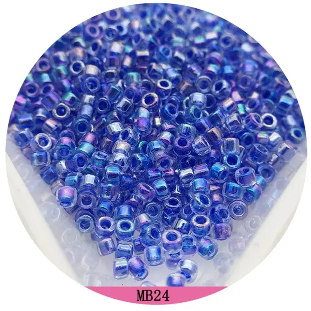 11/0 Glass Beads 1.3x1.6mm Inside Dyed Colors Spacer Seedbeads For French Embroidery Diy Jewely Making Accessories