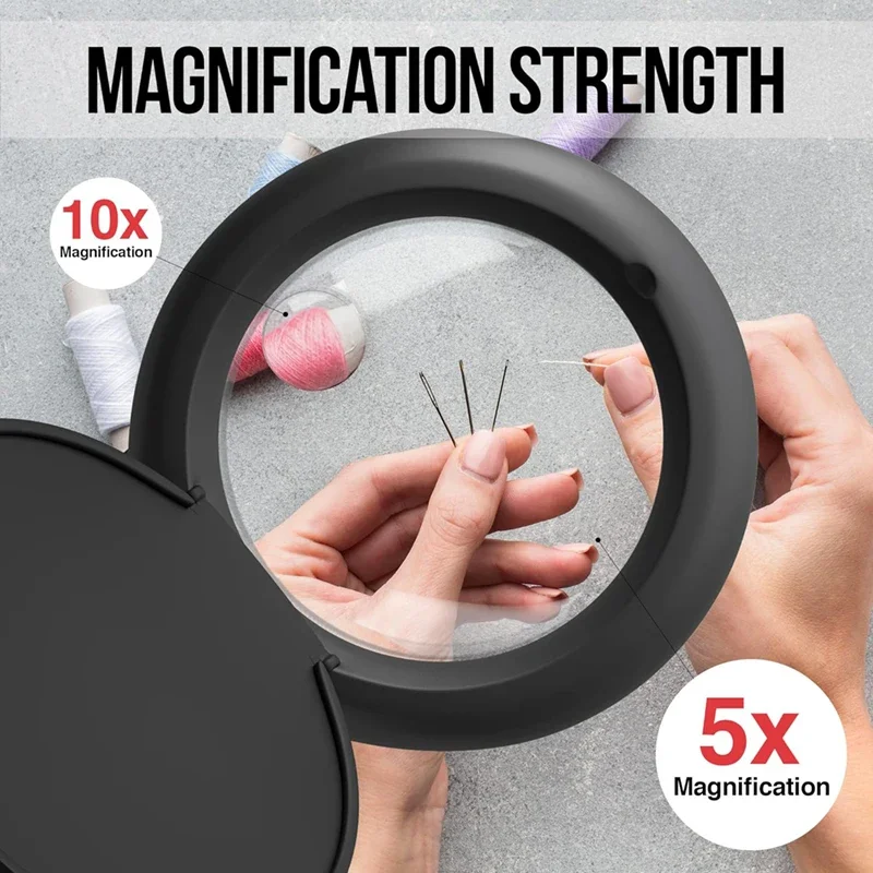 مرنة 5X /10 الاتحاد الأوروبي التوصيل 40 أضواء عدسة مكبرة مضيئة المكبر مصباح العدسة القراءة/إعادة العمل/مصباح طاولة لحام