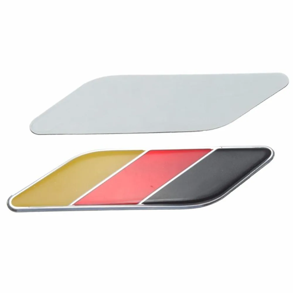 2Pcs/Pair 3D Metal German Flag Car Body Side Fender Rear Trunk Emblem Badge for Volkswagen Audi Bmw Mercedes Benz Porsche view 4