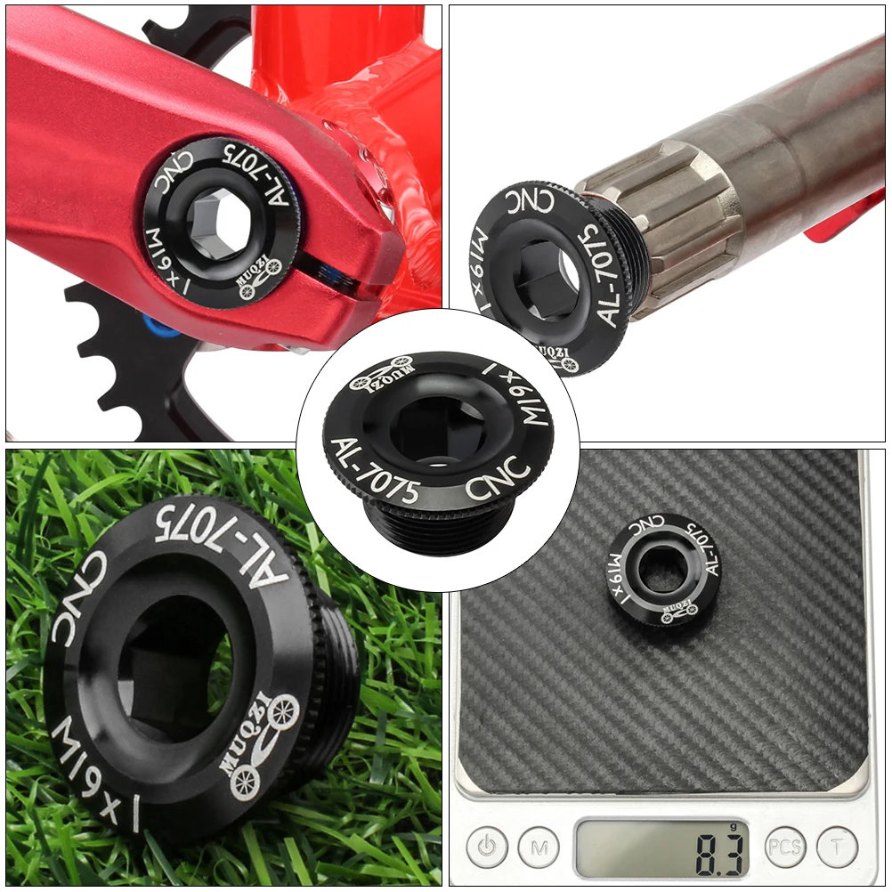 

2Pcs Crank Cover Screws Aluminum Alloy Bike Parts Accessories Compatible Mountain Road Bikes Lightweight MultiColor Toothed Disk