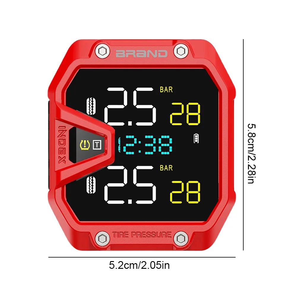 Rilevatore di pressione dei pneumatici wireless TPMS resistente al calore per moto IP65 Monitor di pressione dei pneumatici in tempo reale impermeabile per strumento di emergenza