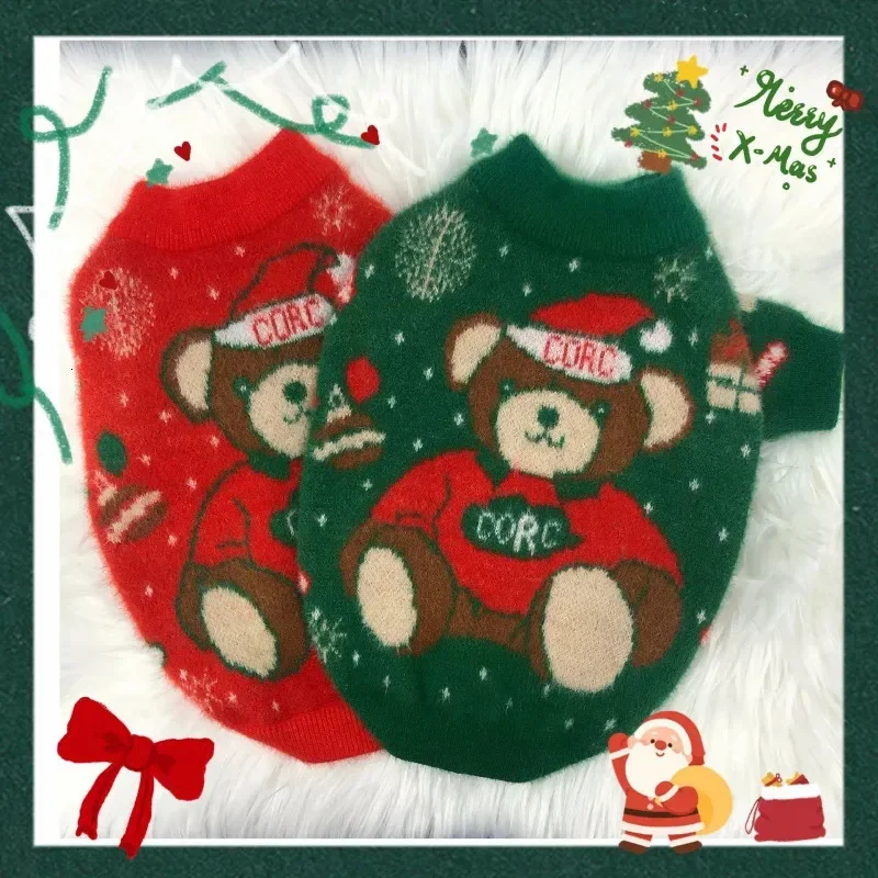 

Autumn And Winter Warm Pet Sweater Christmas Dog Cat Clothing Bichon Schnauzer Clothing