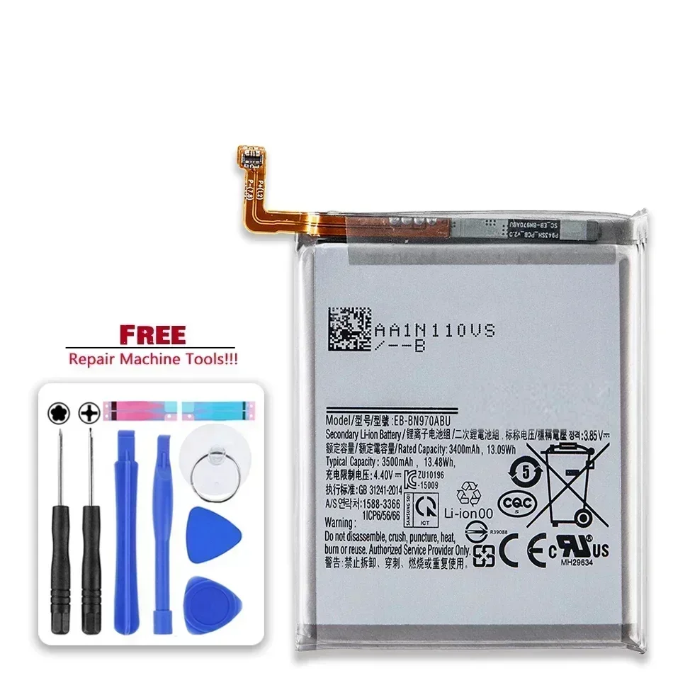 EB-BN970ABU Replacement 3500mAh Battery for Samsung Galaxy Note 10 Note X Note10 NoteX Note10 5G SM-N970 N970W N970F Bateria