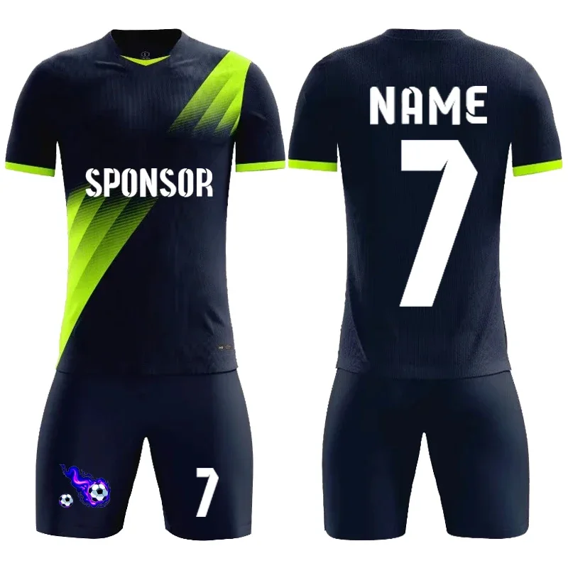 

Boys Men Football Uniform Kit Football Shirt Adult Kids Soccer Tracksuit Jersey Custom Child Soccer Set Short Sleeve Sportswear