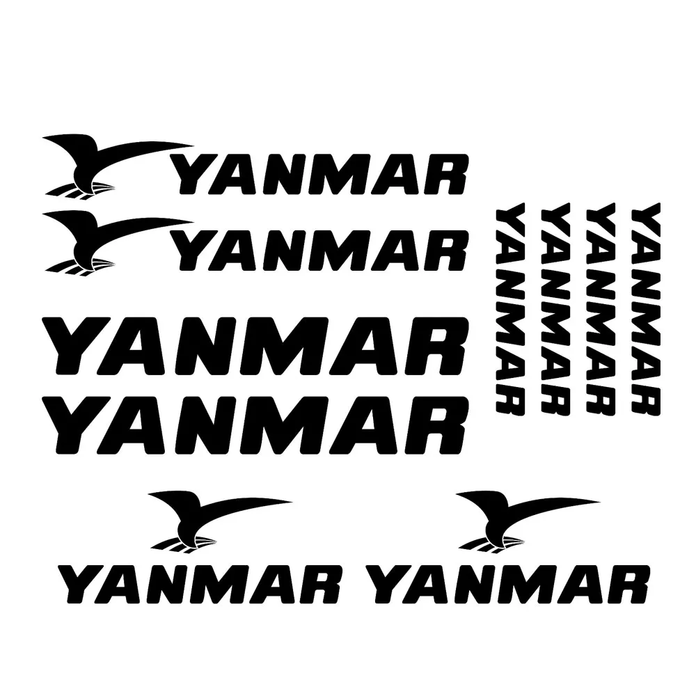 For Yanmar Sticker Motorboat engine boat mini bagger decals set vinyl