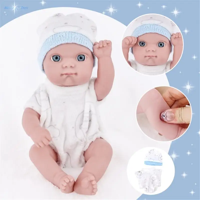 Lifelikes Soft Baby with Sleepwears and Hat Decoration for Children Over image 4