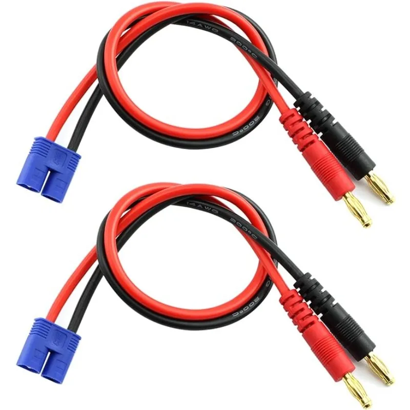 50 Sets EC3 To 4.0mm Banana Connector Bullet Plug with 14 AWG Silicone Cable 150MM for DIY Lipo Battery RC Power Supply