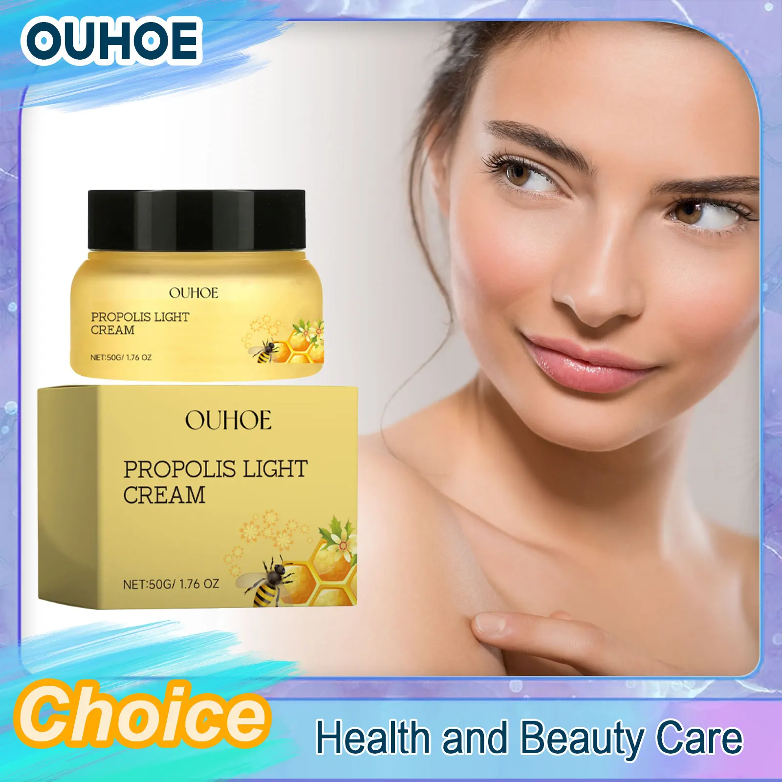 Propolis Light Cream Fine Lines Removal Brightening Hydrating Repair Lift Firming Day Night Moisturiser Paste Skin Care Cosmetic