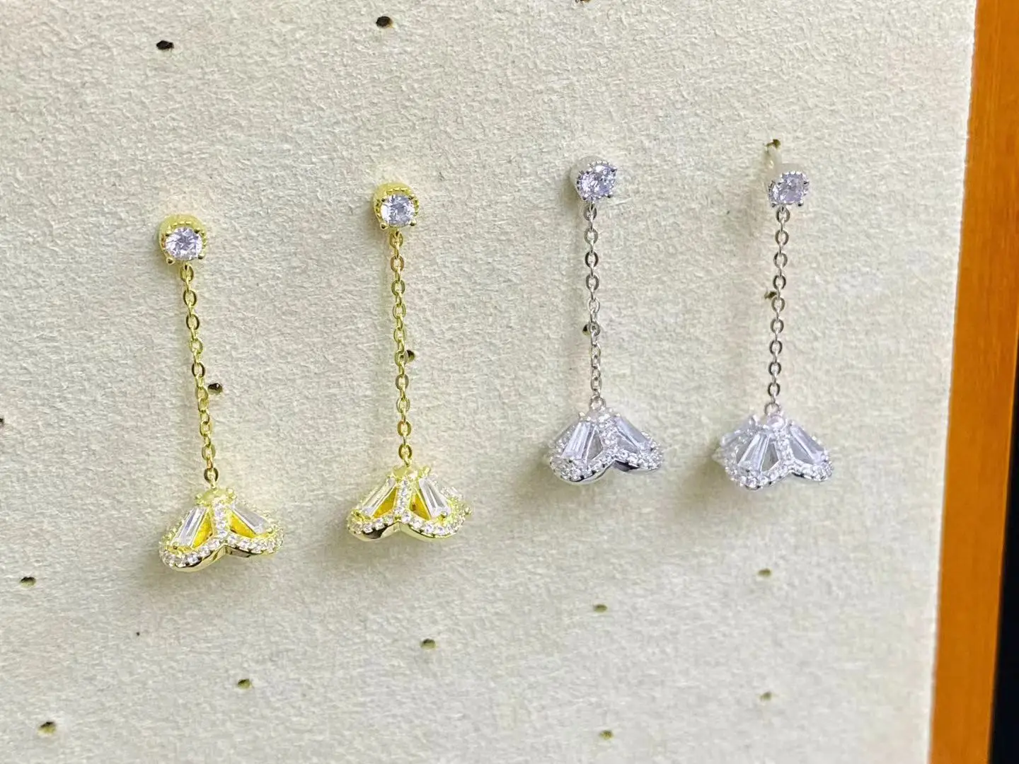 

Wholesale S925 Sterling Silver Earrings Mount Findings Settings Base Mounting Parts Accessory for 10-11mm Pearls 5 pairs/lot