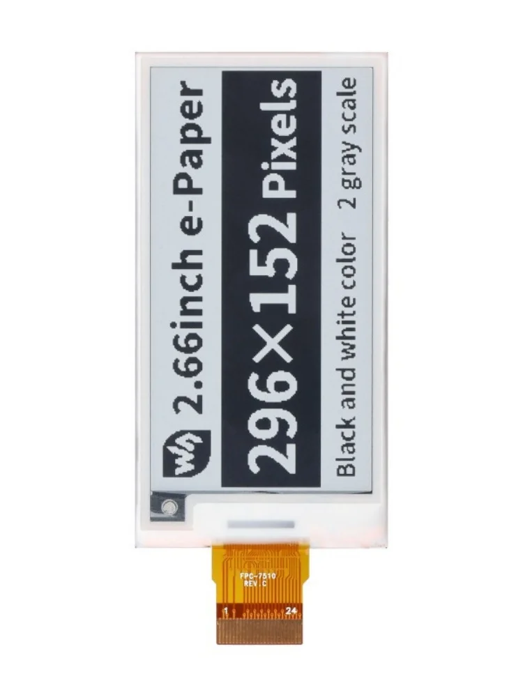 Picture 5: Waveshare 296×152, 2.66inch e-Paper E-Ink Raw Display Panel, Black / White