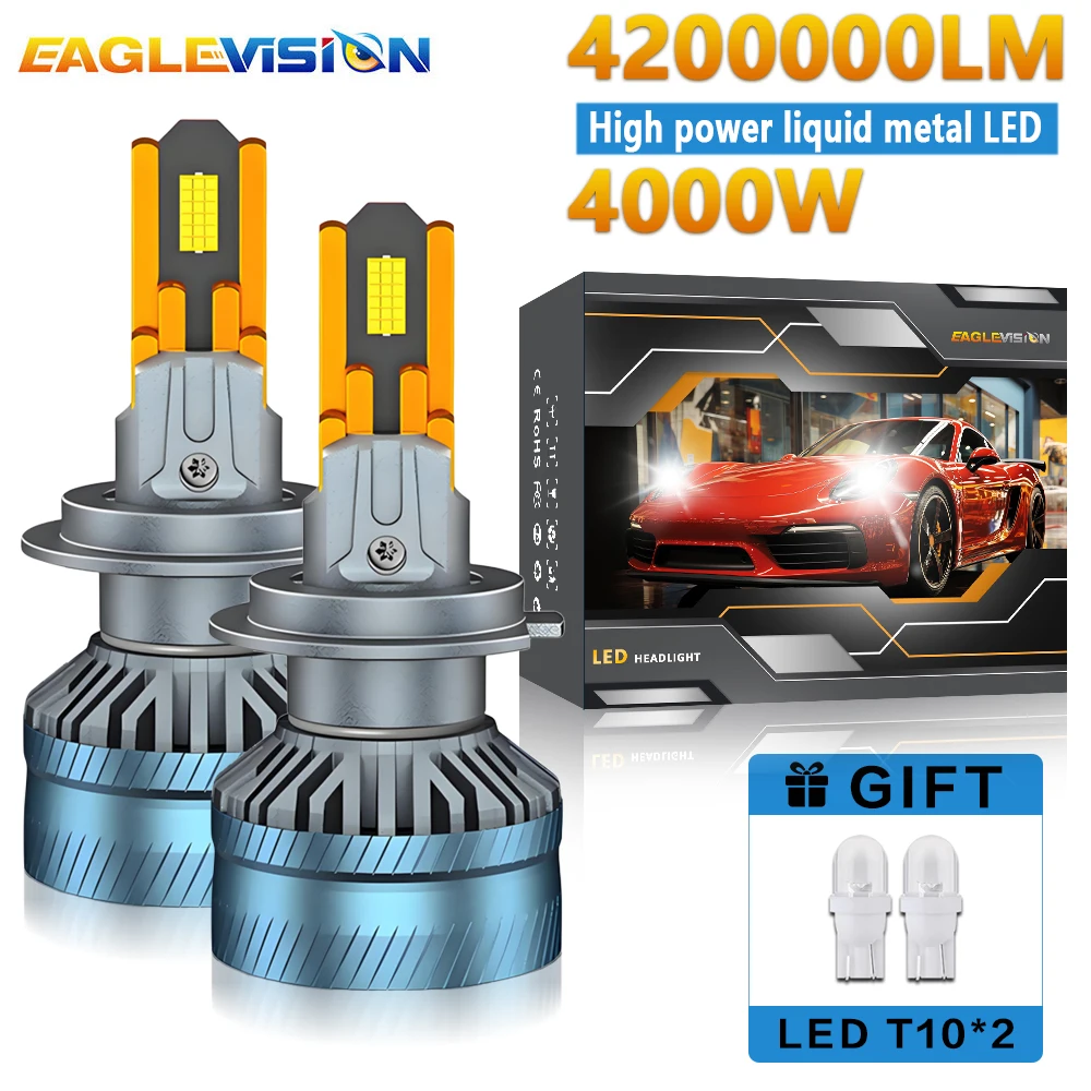 EAGLEVISIONLed Led High Power Lamp 9060 CSP Canbus Headlight Bulbs 12v 24v HB3 HB4 9012 H1 H4 H7 H11 Auto Light