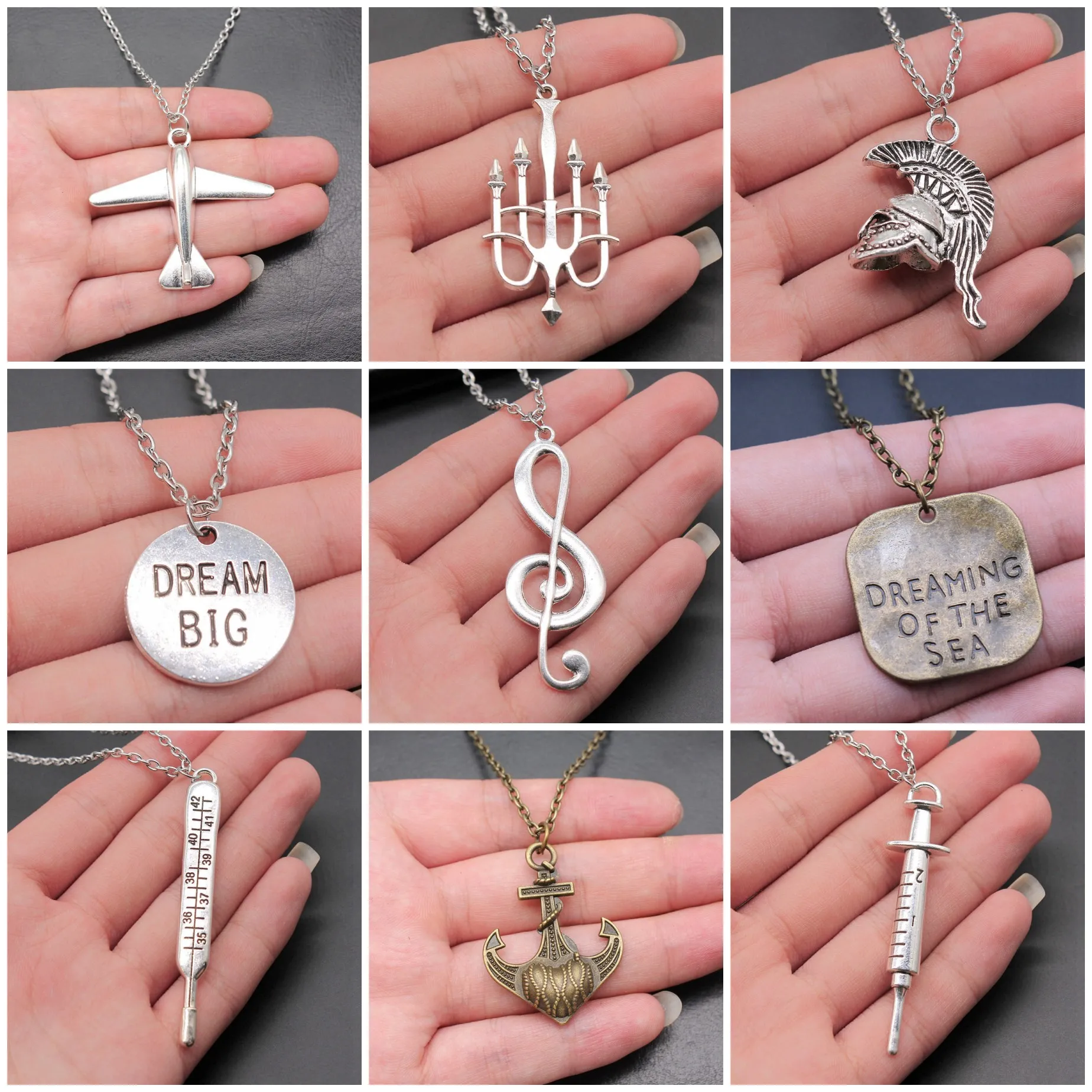 Study Musical Note Student Theme Pendant Necklaces For Women Men Charm Pendant Fashion Jewelry Gift