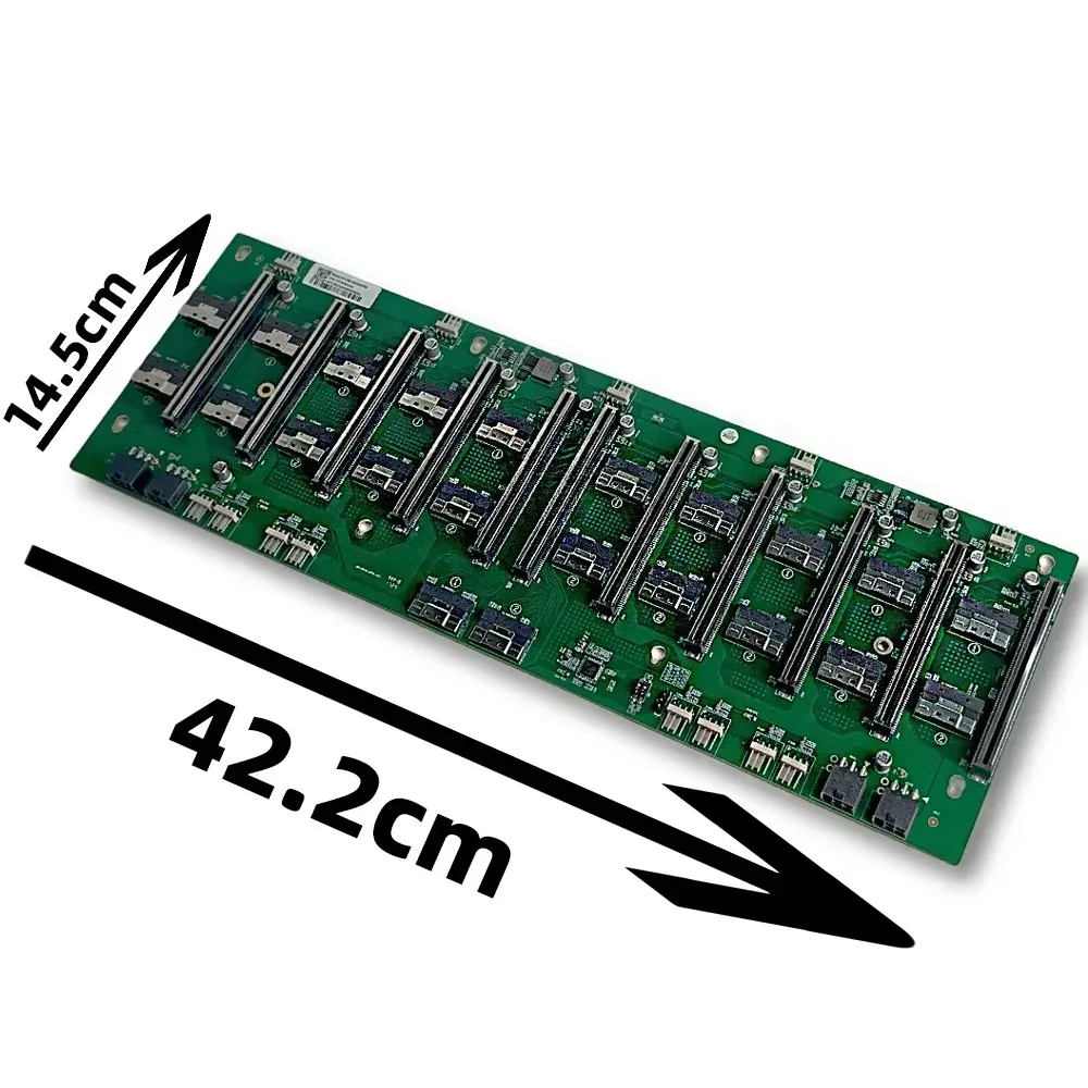 BoMaS8654 To Pcie 4.0 X16 Mcio To Pci-e 5.0 X16 Base ,8,10 Card 11-slot Gpu Graphics Baseplate Egpu 40mm Spacing Server Motherbo