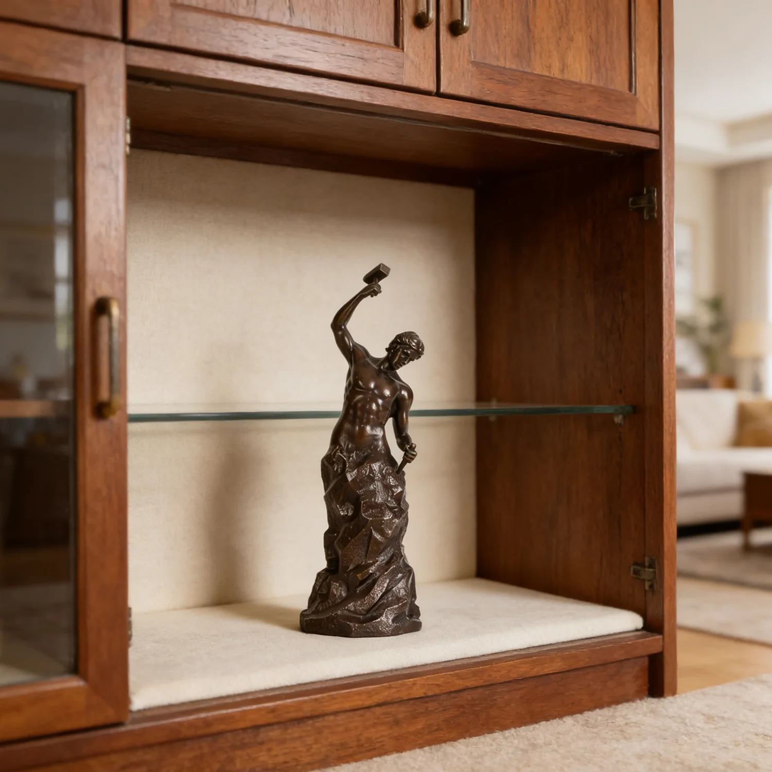 Bronze Self Made Man Statue Figurine Abstract Famous Sculpture Gorgeous Home Office Decoration 26CM