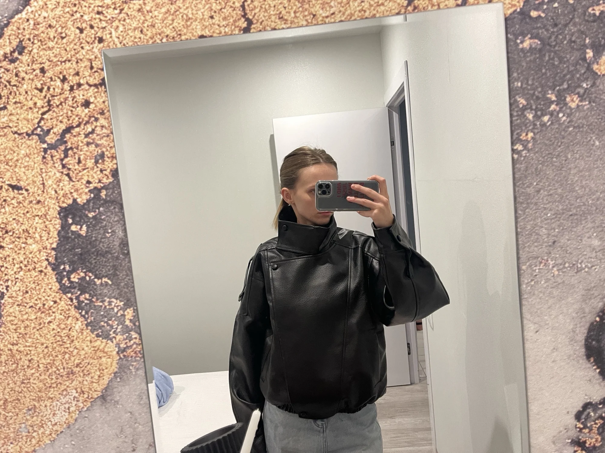 Photo accompanying Sydney H.’s The Cruelty-Free Leather Biker Jacket review