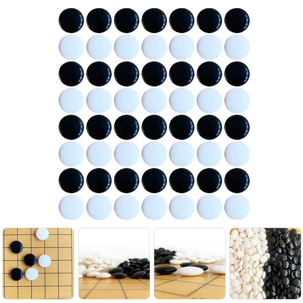 

360Pcs Go Chess Pieces Glass Weiqi Stones Set Balanced Weight Precision Crafted Go Game Components for Adults