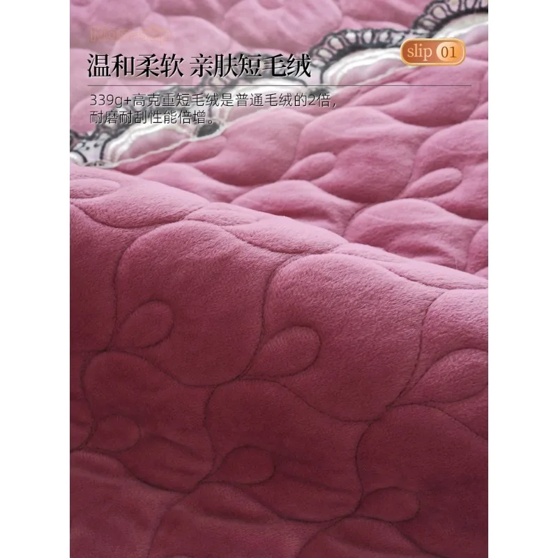 Plush Sofa Cushion, New Autumn Winter Full Wrap Slipcover, Universal Non-slip Seat & Backrest Decorative Throw
