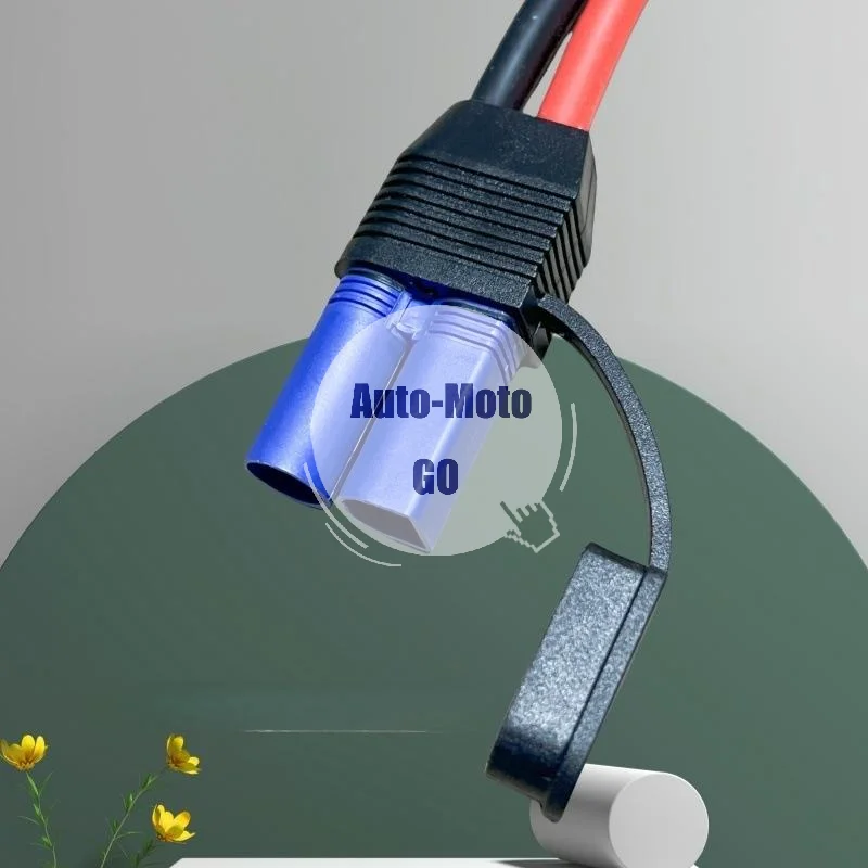 100W EC5 Motorcycle Emergency Start Wire High-power 10AWG Silicone Line EC5 Male Female Plug To O-type Terminal Connection Cabl