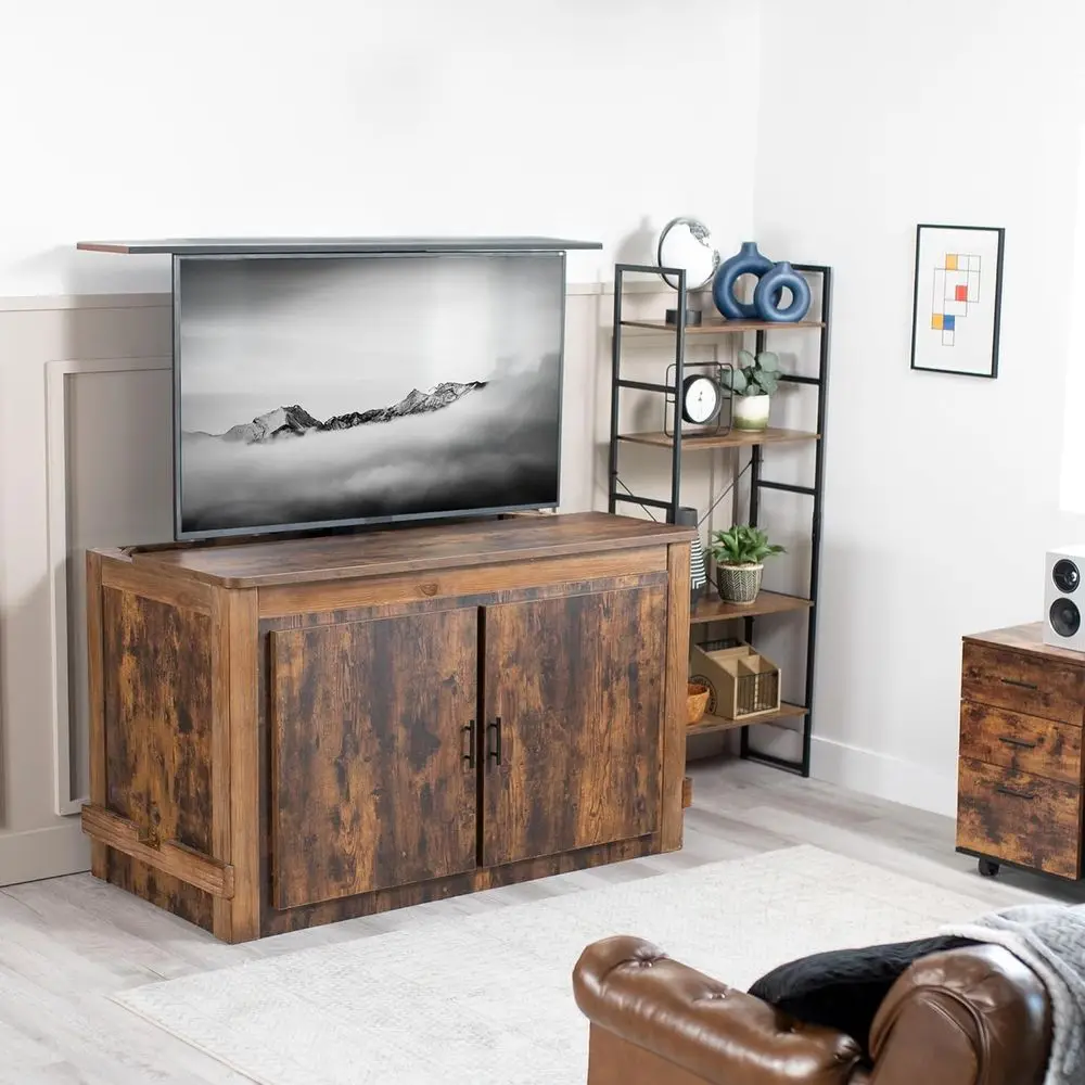 Motorized TV Stand or 32 to 65 inch Sns, Veal Lit Teion Stand with Remote Control, Compact TV Mount Bracket, MOUNT-E-UP65A