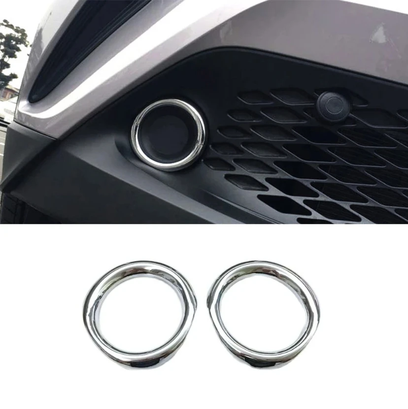 For Toyota CHR C-HR 2017-2020 Front Rear Foglight Lamp Sticker Cover Fog Lights Lamps Eyelid Eyebrow Strip Cover Trim