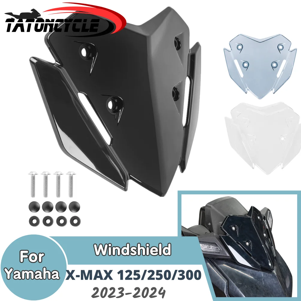 

For Yamaha X-MAX 300 Windscreen Windshield2023 2024XMAX 125 250 300Motorcycle Flyscreen Wind Deflector Screen Shield Accessories