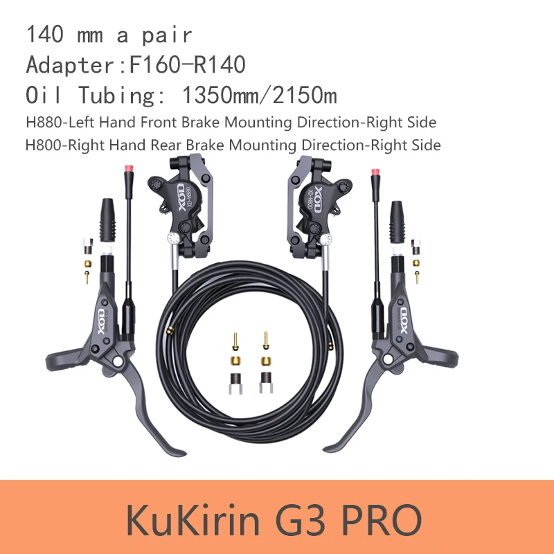 XOD H800/H880 Elektrische Scooter Hydraulische Schijfrem voor KUKirin G2 Master G2 Ultra G2 PRO 2025 Elektrische Scooter Hydraulische olie b
