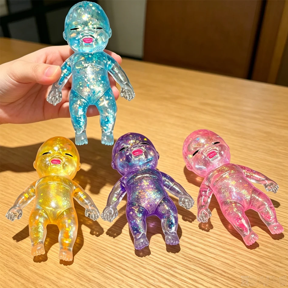 Vivid Sugar Baby Quetschspielzeug, Squishy Baby, langsam aufspringender Stressball, Dekompressionsspielzeug für Erwachsene und Kinder, Stressabbau, Heimdekoration