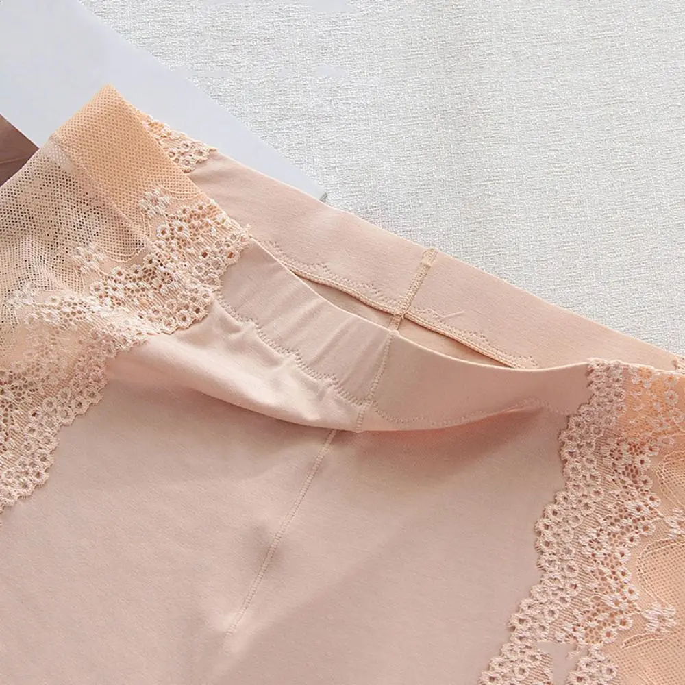 ファッション透明大型安全パンツレースフラワーハイウエストレースメッシュショーツアンチグレア下着シームレスショーツ女性