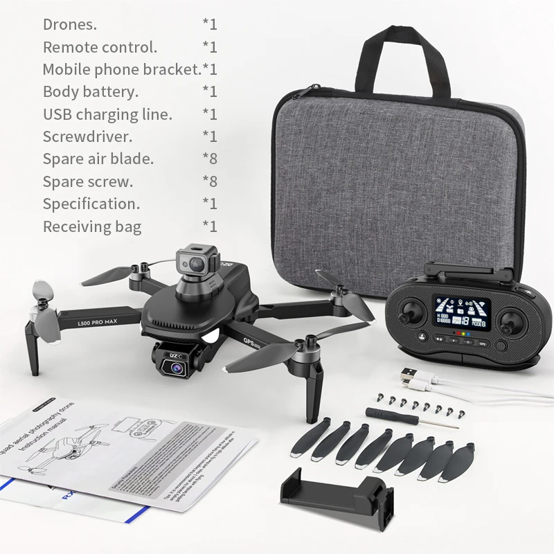 

L500 PRO MAX Drone 4K Professional HD Dual Camera UAV 360° Obstacle Avoidance Brushless GPS 5G WIFI Drones FPV RC Quadcopter Toy