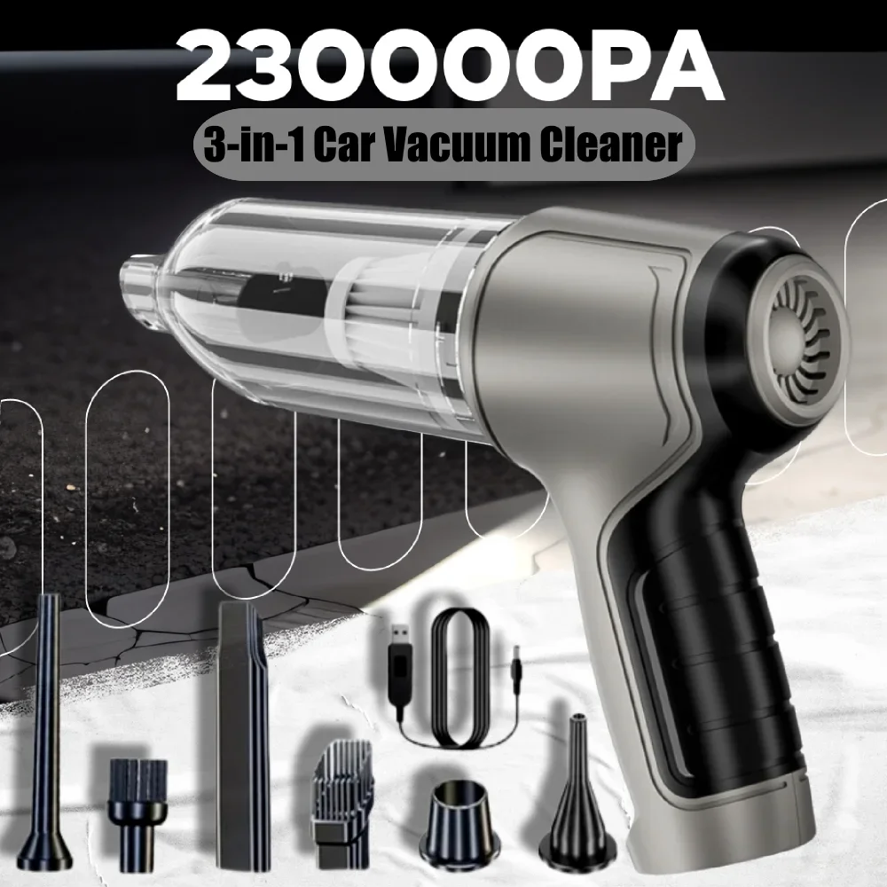 

Car Vacuum Cleaner Strong Suction Cleaning Mini Machine Wireless Portable Handhled Blower Machine Air Duster for Home Appliances