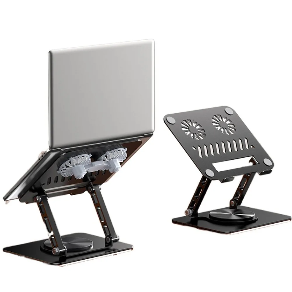 

360 ° Rotatable Cooling Fan Laptop Bracket Adjustable Heat Dissipation Notebook Cooler Base Stand Cooling Foldable